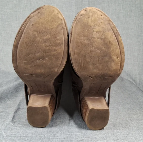 Matisse Renegade Brown Leather Riding Boots Women's 7M Buckles Distressed - Picture 11 of 11